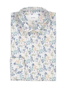 Eton - Triiksärk Slim Fit Floral Twill - 25 MID BLUE | Stockmann
