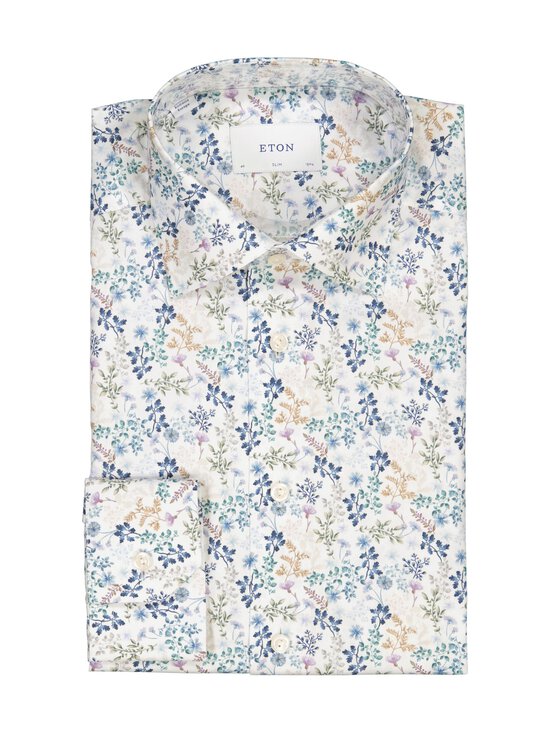 Eton - Triiksärk Slim Fit Floral Twill - 25 MID BLUE | Stockmann - photo 1