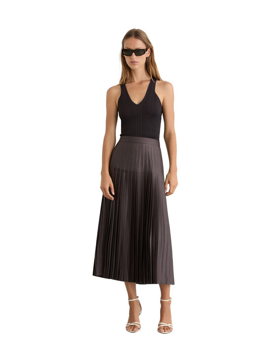 Reiss - Savannah Midi - laskostettu satiinihame - 28 MAUVE | Stockmann - photo 1
