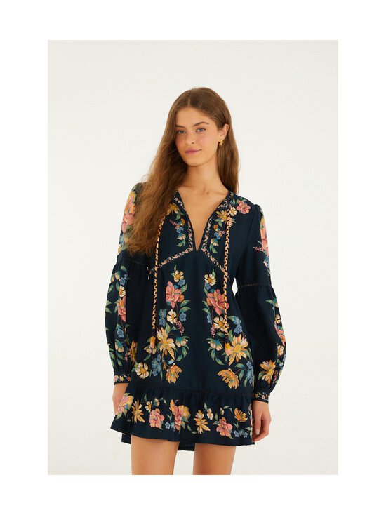 Farm Rio - Maira Floral -minimekko - 26059 MAIRA FLORAL DARK BLUE | Stockmann - photo 3