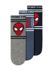 Name It - NmmJulius Spider -sukat 3-pack - NAVY BLAZER PACK:1XNAVY B + 1XVINTAGE I+ 1XGREY MEL | Stockmann