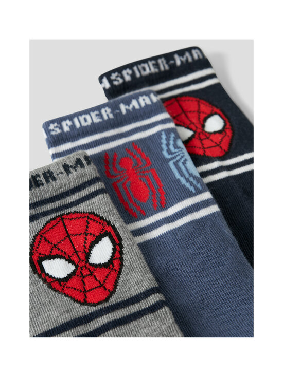 Name It - NmmJulius Spider -sukat 3-pack - NAVY BLAZER PACK:1XNAVY B + 1XVINTAGE I+ 1XGREY MEL | Stockmann - photo 4
