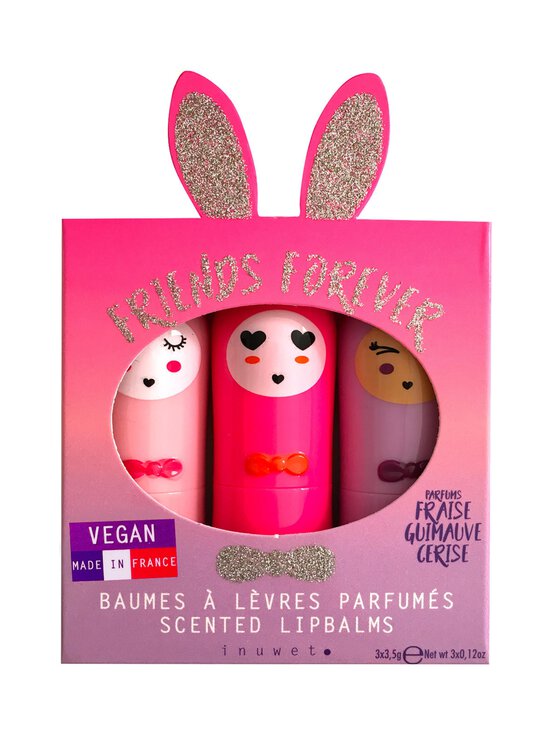 Inuwet - Trio Lipbalms Gift Set Friends For Ever -huulivoide 3-pack - PINK | Stockmann - photo 2