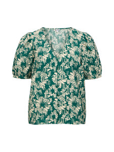 Object - ObjJacira V-Neck -pusero - BOTANICAL GARDEN AOP:SANDSHELL ABSTRACT | Stockmann