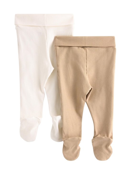 Lindex - Ribbed-leggingsit 2-pack - 4939 BEIGE | Stockmann - photo 2