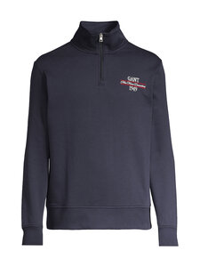 GANT - Kapuutsiga pusa Graphic Half Zip - 433 EVENING BLUE | Stockmann