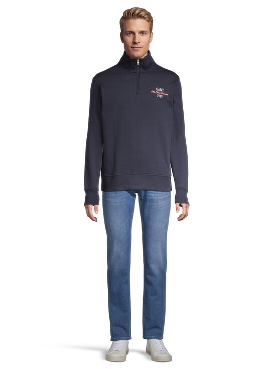 GANT - Kapuutsiga pusa Graphic Half Zip - 433 EVENING BLUE | Stockmann - photo 4