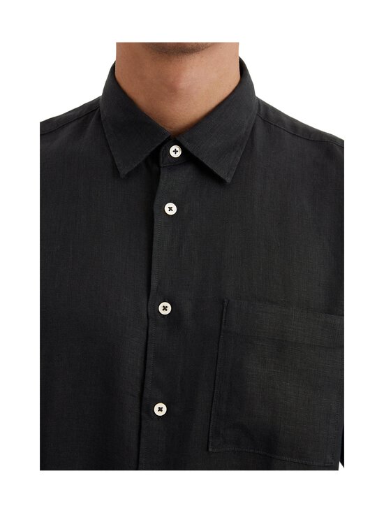 Marc O'Polo - Regular Fit Kent Collar -pellavakauluspaita - 990 BLACK | Stockmann - photo 4