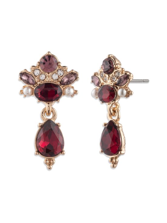 Marchesa - Stud With Pear Drop -korvakorut - 600 GLD/RED / MULTI | Stockmann - photo 1