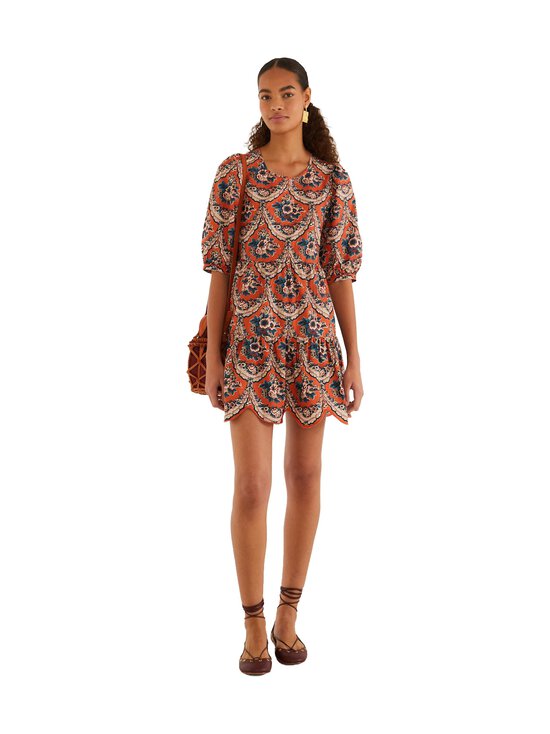 Farm Rio - Victorian Floral Terracotta Mini -mekko - 25226 VICTORIAN FLORAL TERRACOTA | Stockmann - photo 1