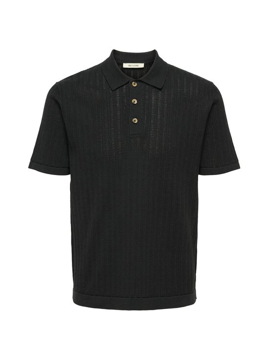 Only & Sons - Kootud polosärk OnsMoon - BLACK | Stockmann - photo 1