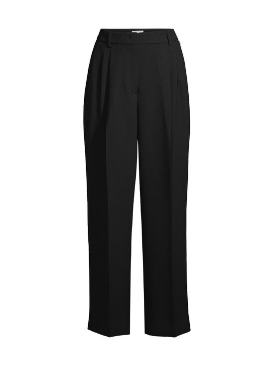 rich & royal - Cropped Pleated -leveälahkeiset housut - 890 BLACK | Stockmann - photo 1