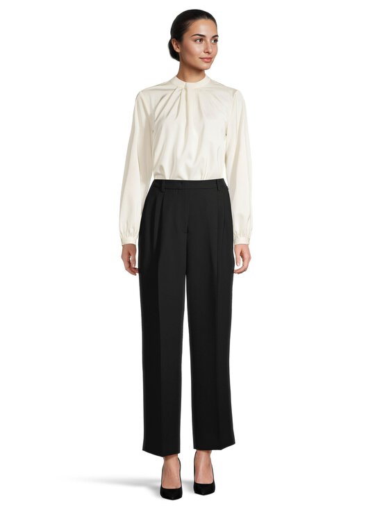 rich & royal - Cropped Pleated -leveälahkeiset housut - 890 BLACK | Stockmann - photo 3