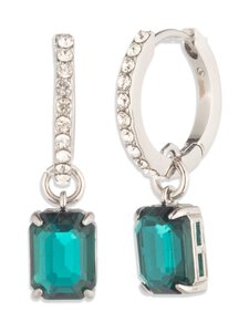 Lauren Ralph Lauren - Hoop With Stone Drop auskari - 340 RHD/EMERALD | Stockmann