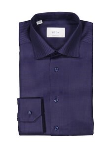 Eton - Contemporary Fit Houndstooth -kauluspaita - 29 NAVY BLUE | Stockmann