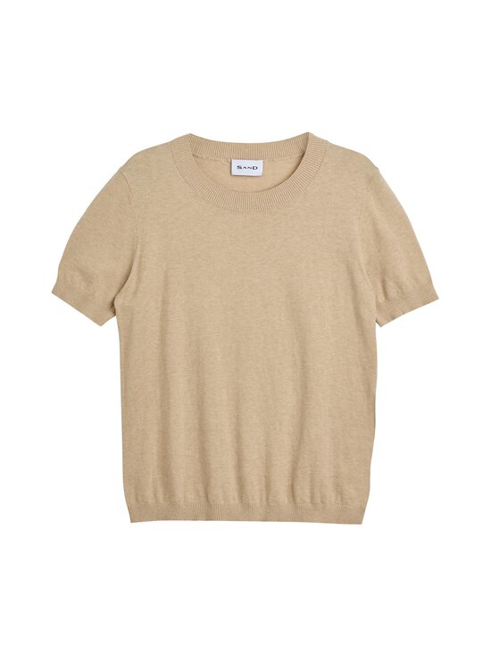 SAND Copenhagen - Delmy īsu piedurkņu džemperis - 020 CHAMPAGNE BEIGE | Stockmann - photo 1