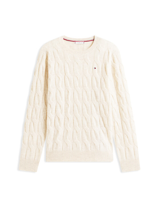 Tommy Hilfiger Curve - Palmikkoes kampsun Soft Wool - ADK HEATHER OATMILK | Stockmann - photo 1