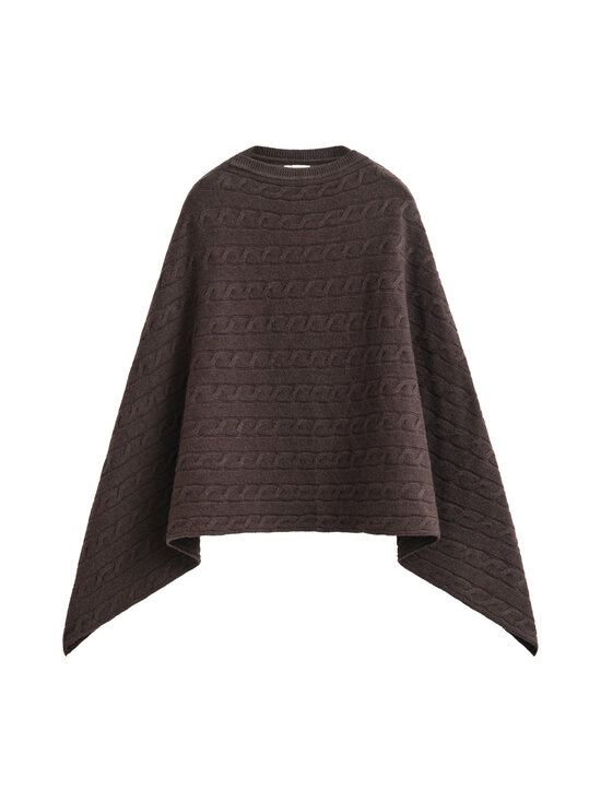GANT - Palmikmustriga kootud pontšo - 202 DEEP BROWN | Stockmann - photo 1