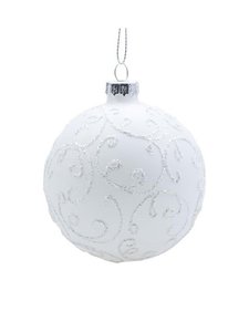 Weiste - Glass Snowball -joulukoriste 8 cm - WHITE Weiste - Glass Snowball -joulukoriste 8 cm - WHITE | Stockmann