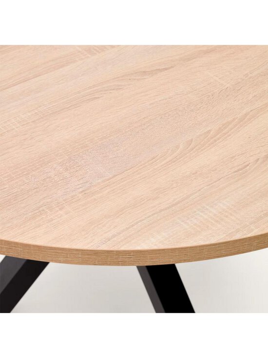 Kave Home - Argo-ruokapöytä tammenvärinen melamiini / musta ⌀ 120 cm - BEIGE | Stockmann - photo 5