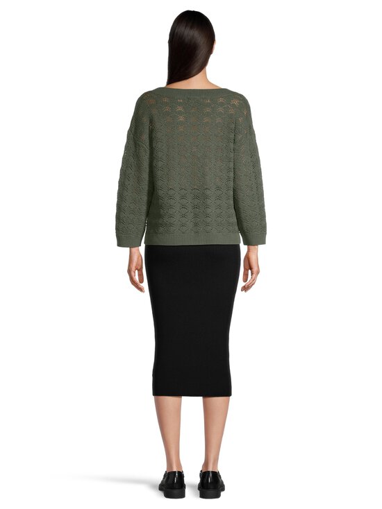 NOOM - Kampsun Madelyn Crochet - KHAKI GREEN SOLID | Stockmann - photo 3