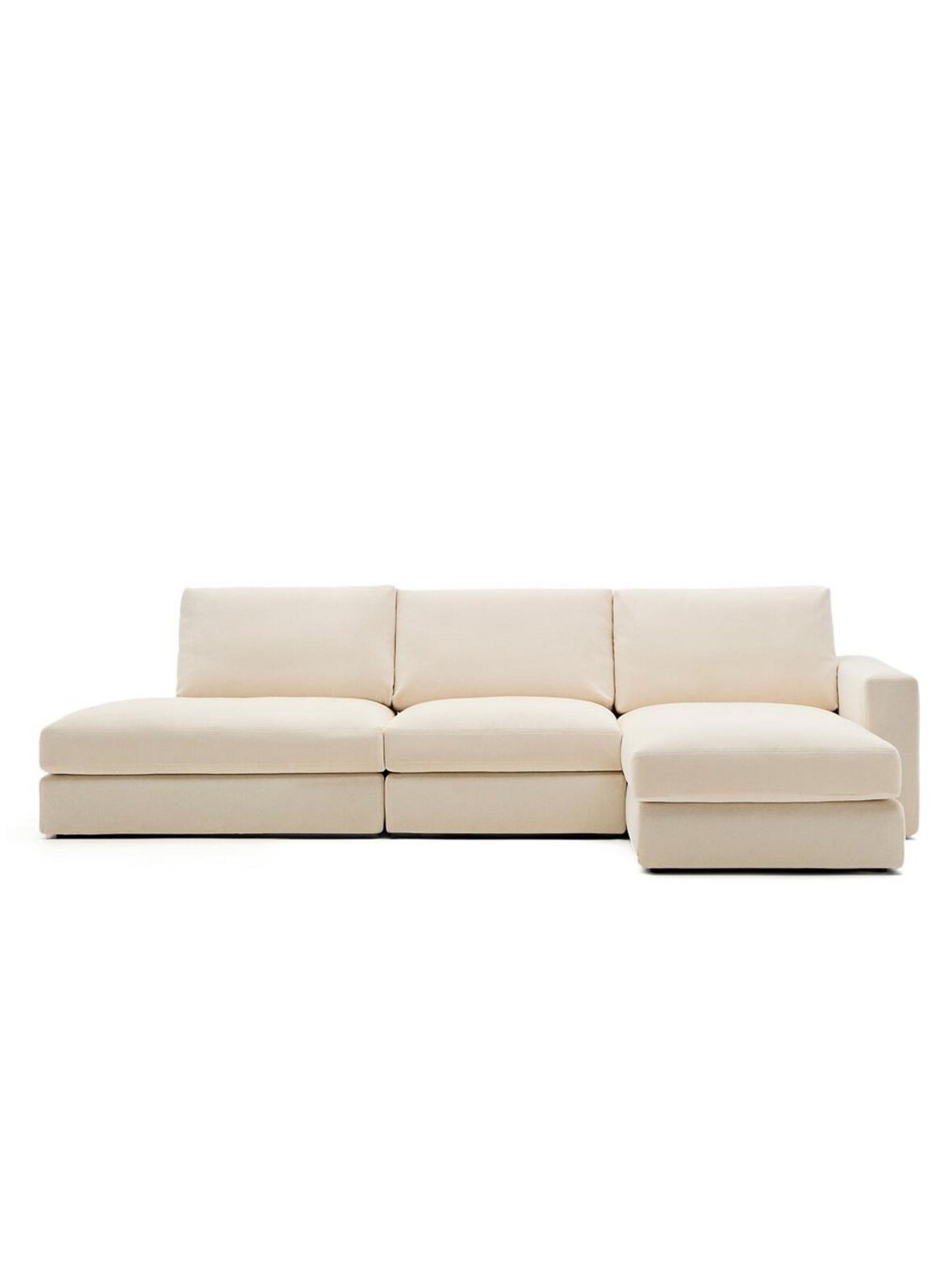 Alea-divaanisohva liberty-kangas vaalea beige l 340 cm / oikea