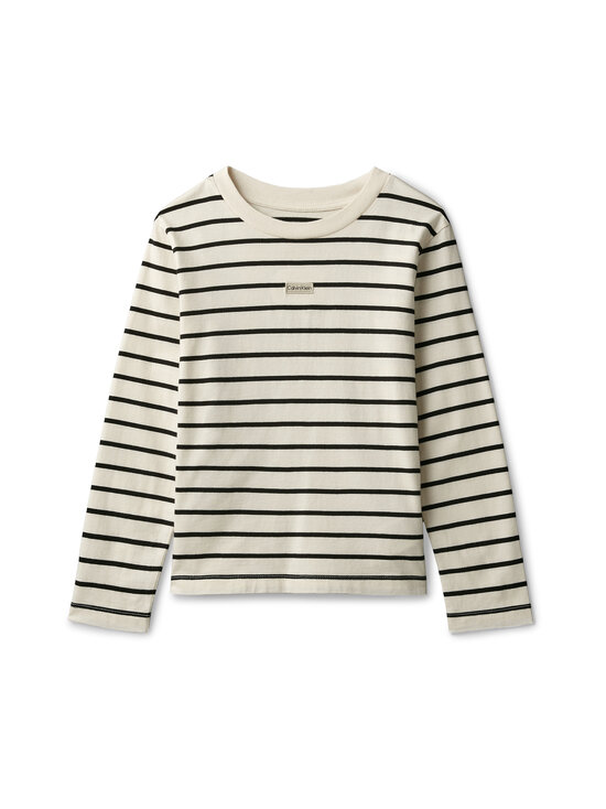 Calvin Klein Kids - Trikotaažsärk Stripe Logo - 0AP WHITECAP GRAY/ CK BLACK | Stockmann - photo 1