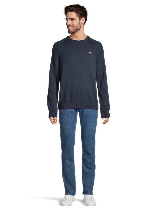 GANT - Casual Cotton C-neck -neule - 433 EVENING BLUE | Stockmann - photo 2