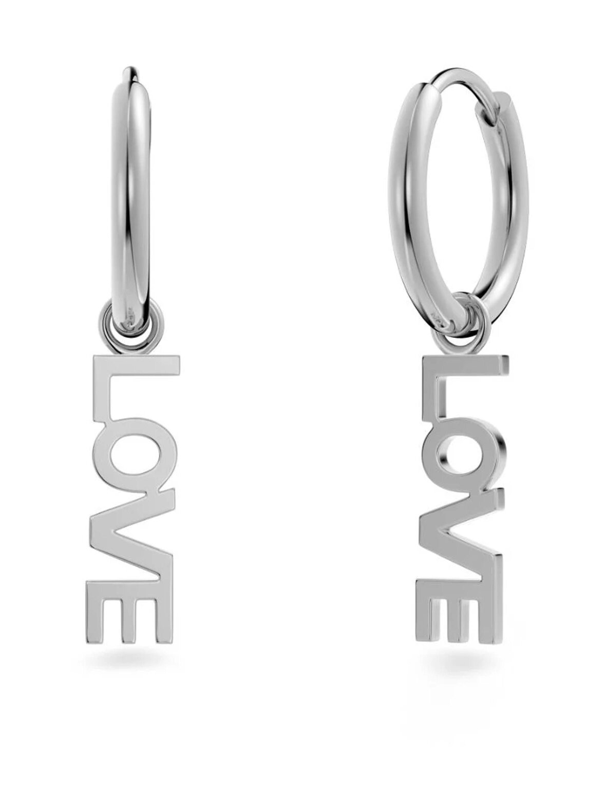 Love hoops steel -korvakorut