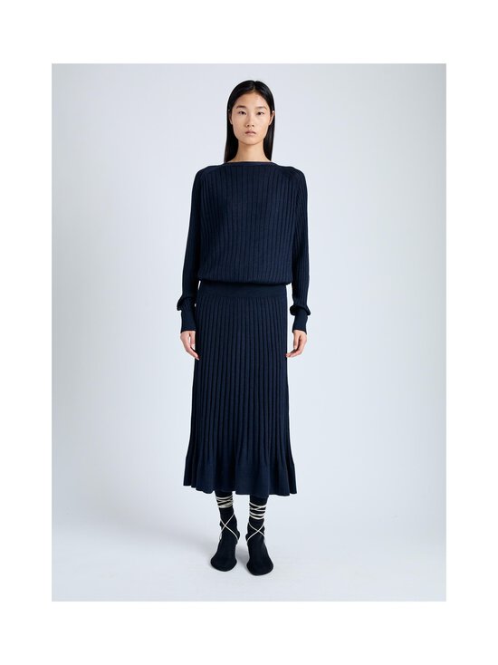 Proenza Schouler - Eden-merino-silkkimekko - 410 NAVY - photo 2 Proenza Schouler - Eden-merino-silkkimekko - 410 NAVY | Stockmann - photo 2