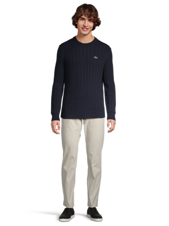 Lacoste - Crewneck-palmikkoneule - 802 NAVY BLUE/GREEN | Stockmann - photo 2