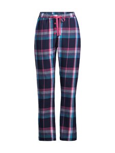 Damella - Cotton Flannel -pyjamahousut - 320 NAVY/PINK | Stockmann