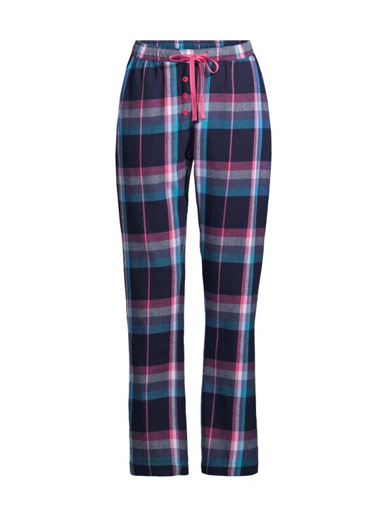 Damella - Cotton Flannel -pyjamahousut - 320 NAVY/PINK | Stockmann - photo 1