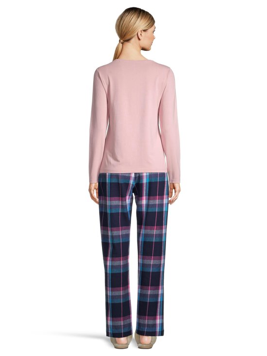 Damella - Cotton Flannel -pyjamahousut - 320 NAVY/PINK | Stockmann - photo 4
