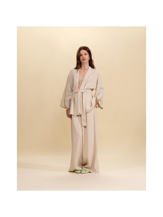Essenza - Mina Uni Kimono - lyhyt aamutakki - NATURAL LINEN | Stockmann - photo 3
