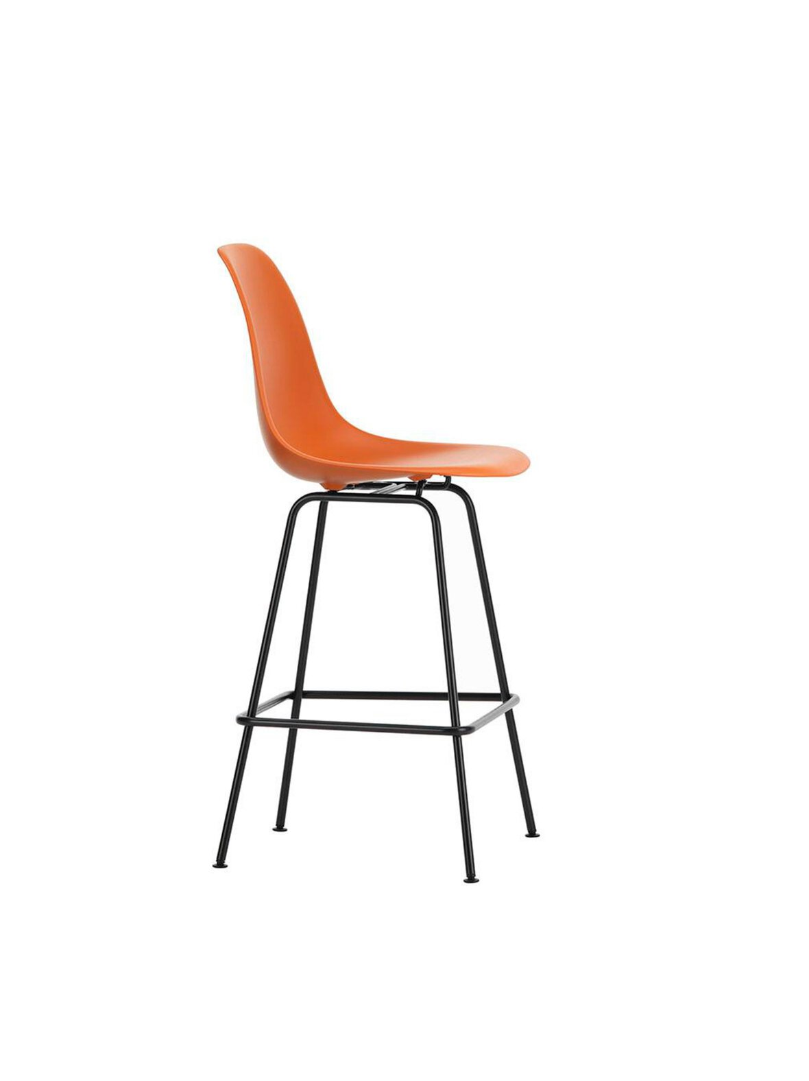 Eames re -baarituoli rusty orange/musta medium
