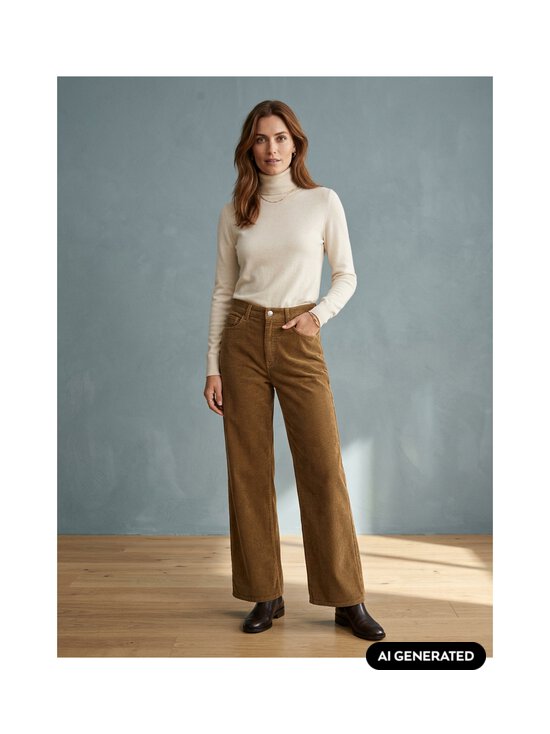 Filippa K - Leveälahkeiset vakosamettihousut - TOBACCO TOBACCO TOBACCO | Stockmann - photo 2