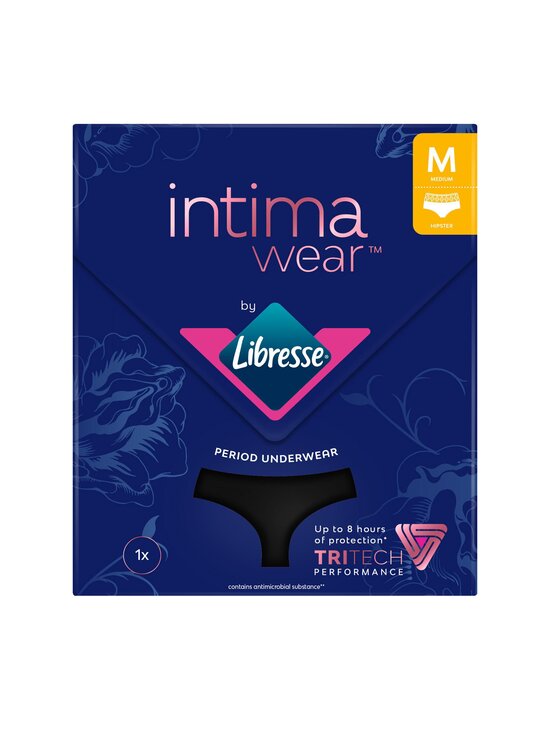 Libresse - INTIMAWEAR PERIOD UNDERWEAR HIPSTER -kuukautisalushousu - BLACK M | Stockmann - photo 1