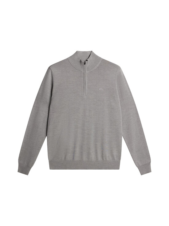 J.Lindeberg - Kiyan Quarter Zip merīnvilnas džemperis - U241 MEDIUM GREY MELANGE | Stockmann - photo 1