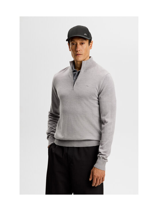 J.Lindeberg - Kiyan Quarter Zip merīnvilnas džemperis - U241 MEDIUM GREY MELANGE | Stockmann - photo 2
