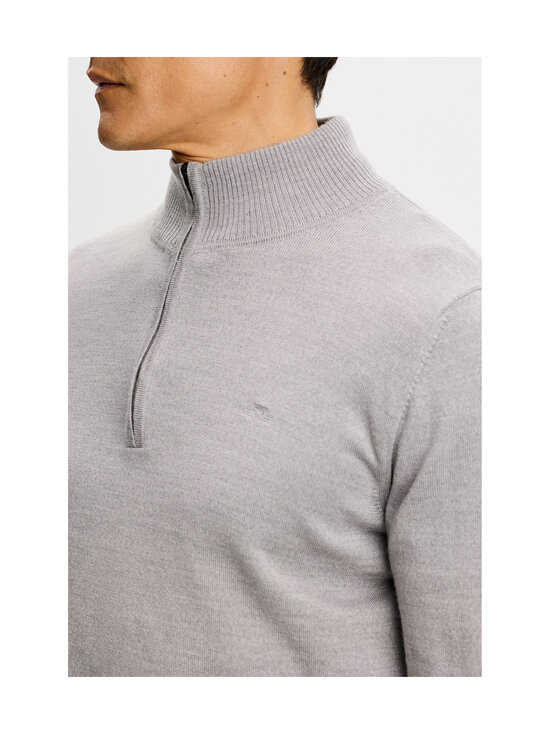 J.Lindeberg - Kiyan Quarter Zip merīnvilnas džemperis - U241 MEDIUM GREY MELANGE | Stockmann - photo 5