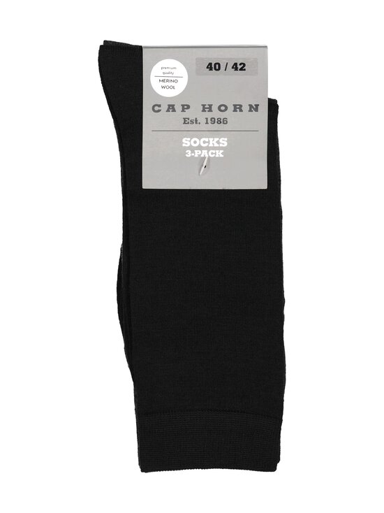 Cap Horn loungewear - Drake merīnvilnas jaukta sastāva zeķes (3 gab. iepakojumā) - BLACK/ GREY MEL | Stockmann - photo 3