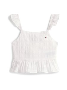 Tommy Hilfiger - Topp Textured Cotton - YBR WHITE | Stockmann