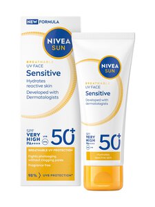 NIVEA - UV Face Sensitive Sun Cream SK50+ -aurinkosuojavoide | Stockmann