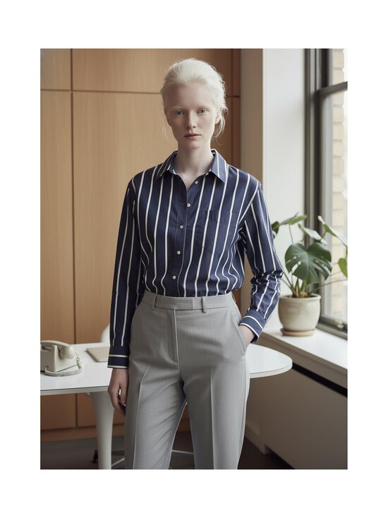 GANT - Classic Poplin Stripe -paitapusero - 433 EVENING BLUE | Stockmann - photo 1