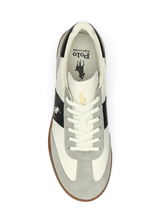 Polo Ralph Lauren - Heritage Aera Low Top Lace brīvā laika apavi - WHITE/BLACK/SOFT GREY | Stockmann - photo 4