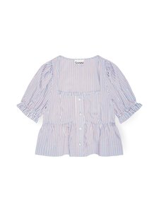 Ganni - Yarn Dyed Stripe -paita - 326 SOFT CHAMBRAY | Stockmann