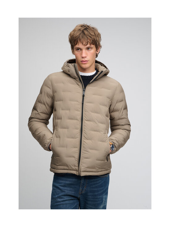 Superdry - Hooded Heat Weld Padded -toppatakki - 8LK FALLEN ROCK BROWN | Stockmann - photo 3