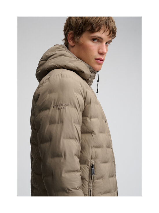 Superdry - Hooded Heat Weld Padded -toppatakki - 8LK FALLEN ROCK BROWN | Stockmann - photo 6