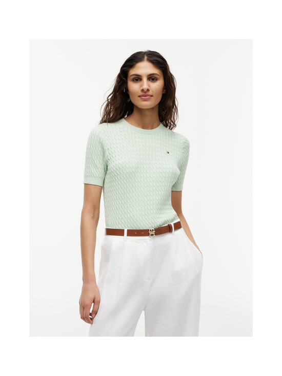 Tommy Hilfiger - Fine C-Neck -palmikkoneule - L91 GENTLE JADE | Stockmann - photo 3